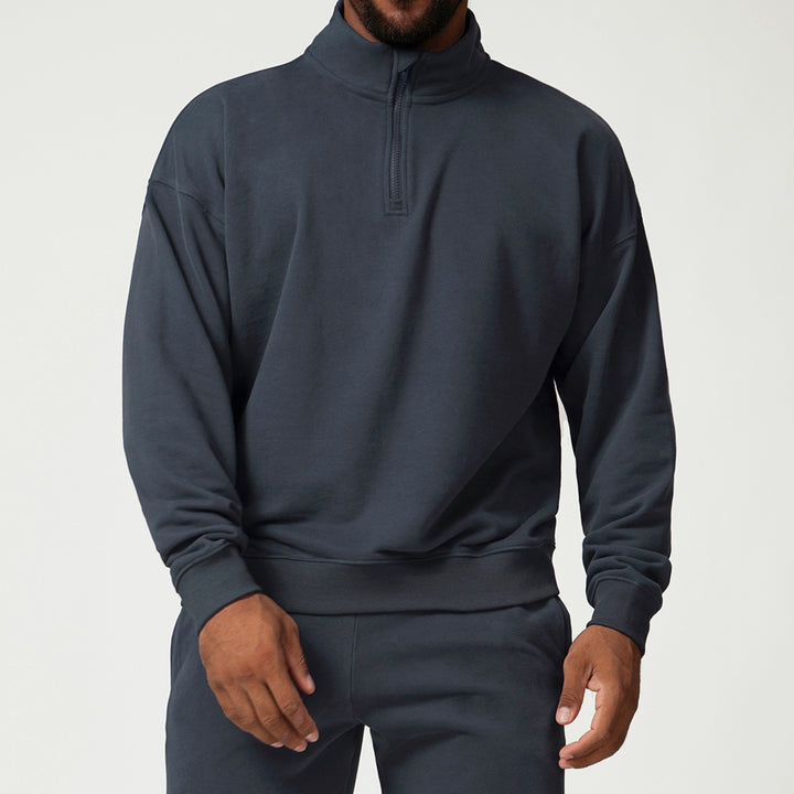 Men's Casual Sweater with Stand-Up Collar Lisslune