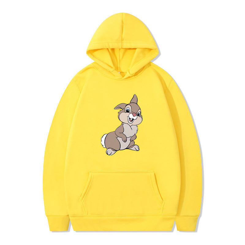 Women's hooded sweatshirt with cute rabbit design and comfortable kangaroo pockets Lisslune