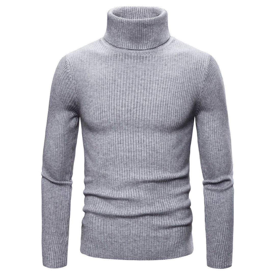 Men's turtleneck sweater made of soft knitted fabric with ribbed structure Lisslune
