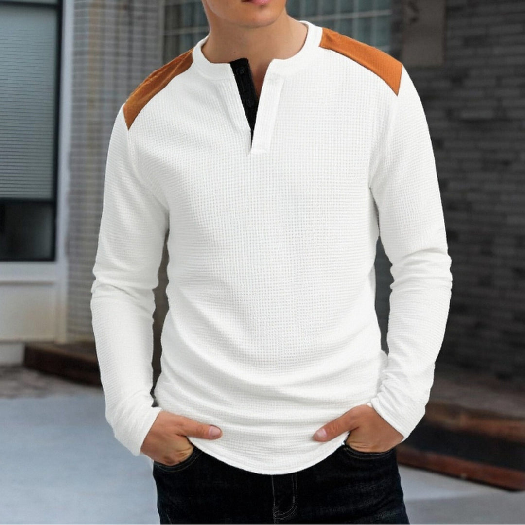 Men's Long Sleeve Shirt with Unique Structure Design Lisslune