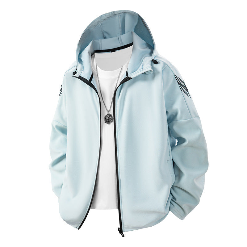 Men's Sports Jacket with Breathable Material and Adjustable Hood Lisslune