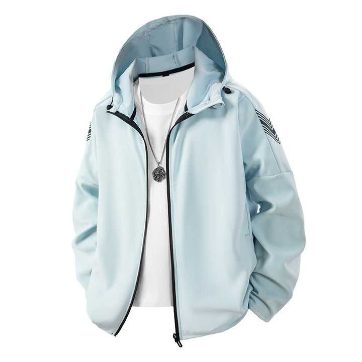 Men's Sports Jacket with Breathable Material and Adjustable Hood Lisslune