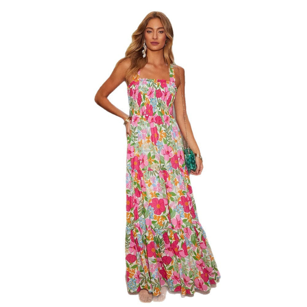Ladies maxi dress with cheerful floral design and airy fit Lisslune