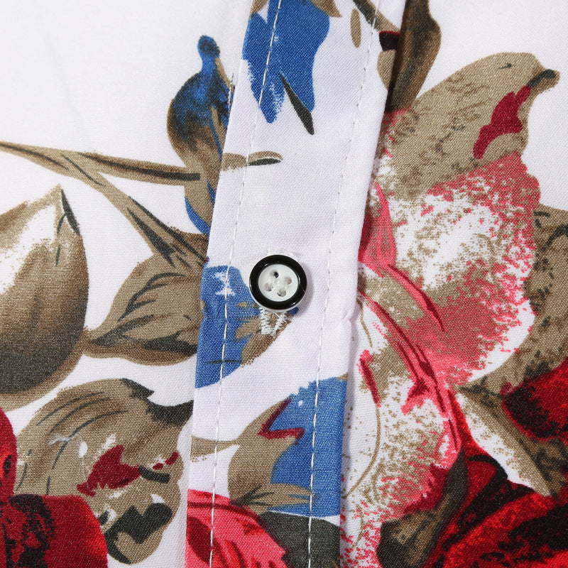 Men's long-sleeve shirt with floral pattern and modern cut Lisslune
