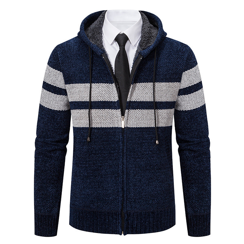 Men's hoodie with modern zipper and practical fleece lining Lisslune