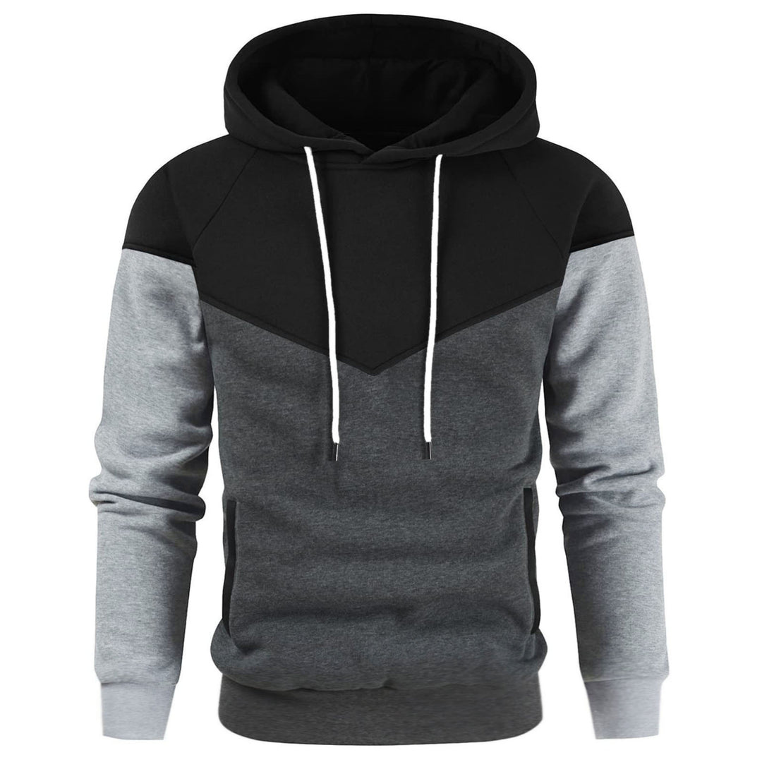 Men's Stylish Hoodie with Color Block Design Lisslune