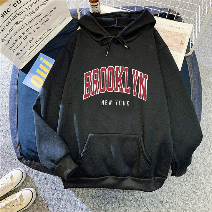 Women's hoodie with stylish Brooklyn print Lisslune