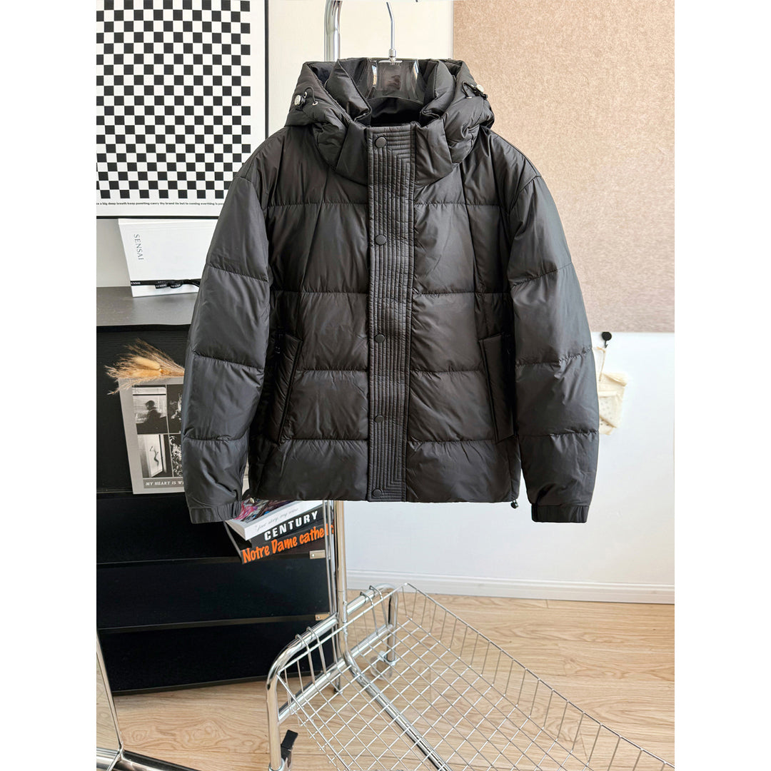 Men's Fashionable Padded Jacket with Hood and Insulating Filling Lisslune