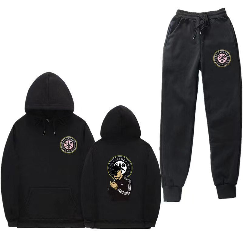 Women's set of hoodie and jogging pants with unique print Lisslune