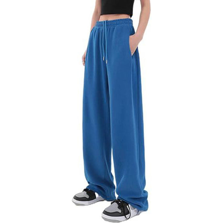 Ladies loose-fitting leisure pants made of soft sweat material with practical pockets Lisslune
