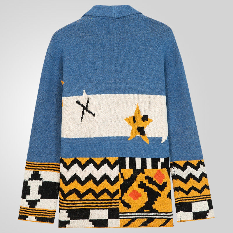 Men's cardigan with detailed handcrafted work Lisslune