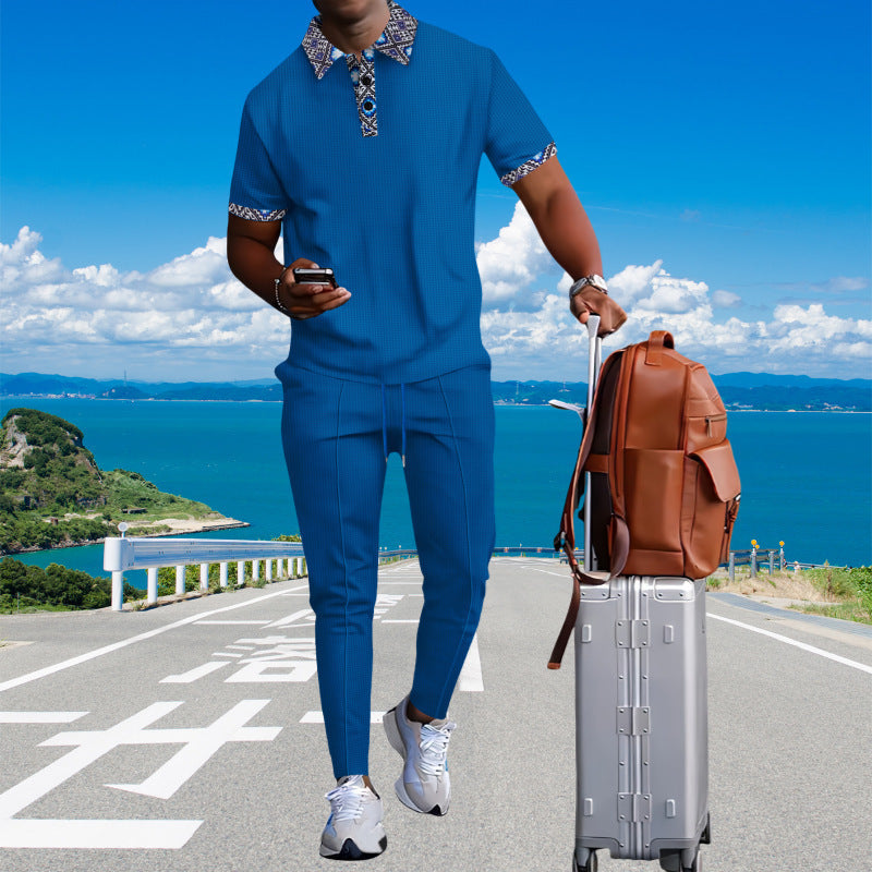 Men's elegant short sleeve shirt with stylish accents Lisslune