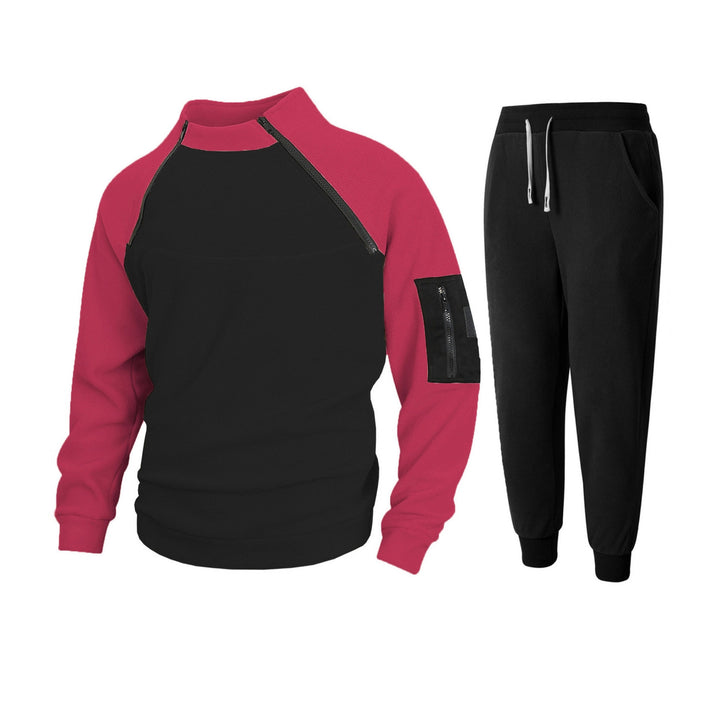 Men's sporty top with functional zipper and comfortable jogging pants Lisslune