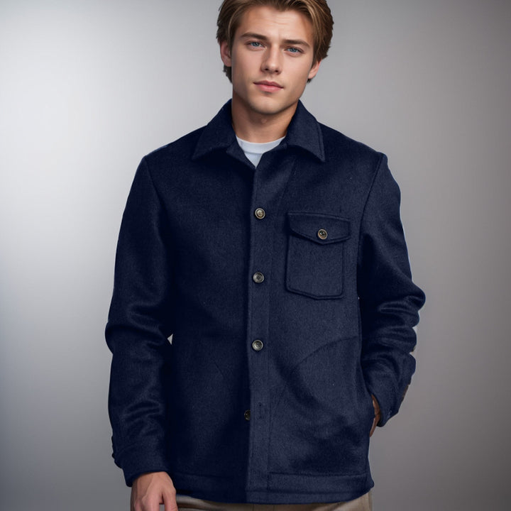 Men's elegant bouclé jacket with practical pockets Lisslune