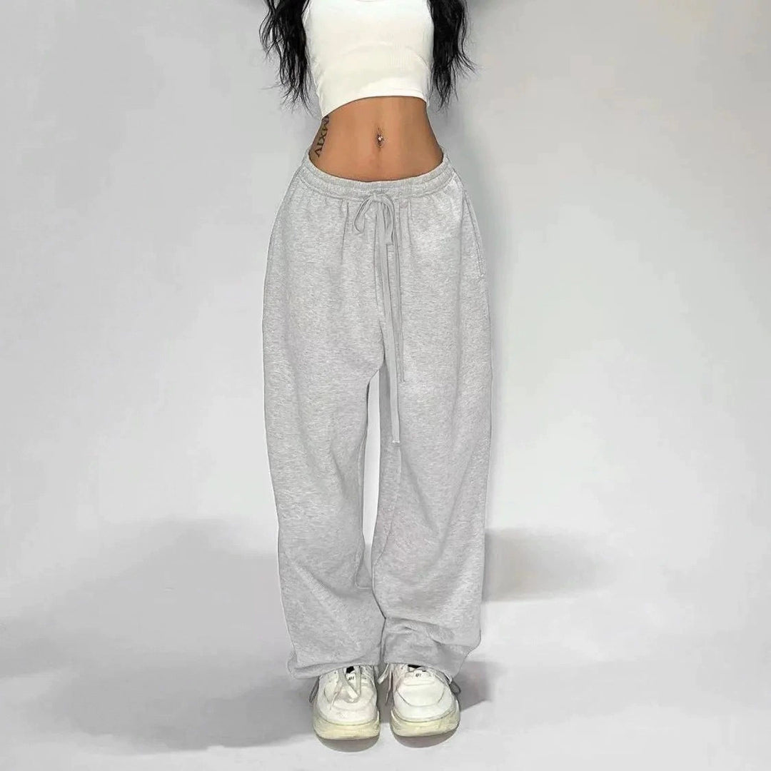 Women's comfortable Relaxed Fit leisure pants with high waistband and side pockets Lisslune