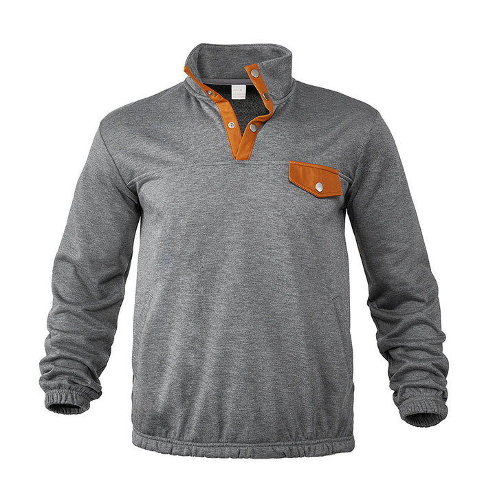 Men's quilted pullover with textured design and practical chest pocket Lisslune