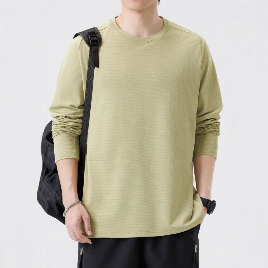 Men's breathable long sleeve t-shirt with modern structures Lisslune