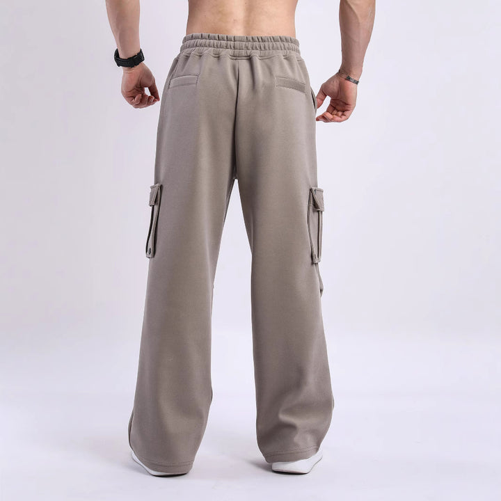 Men's Cargo Jogging Pants with Side Pockets and Elastic Waistband Lisslune