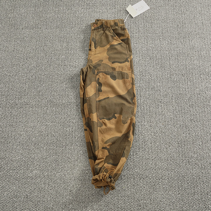 Men's cargo pants in stylish camouflage design with elastic waistband and practical pockets Lisslune