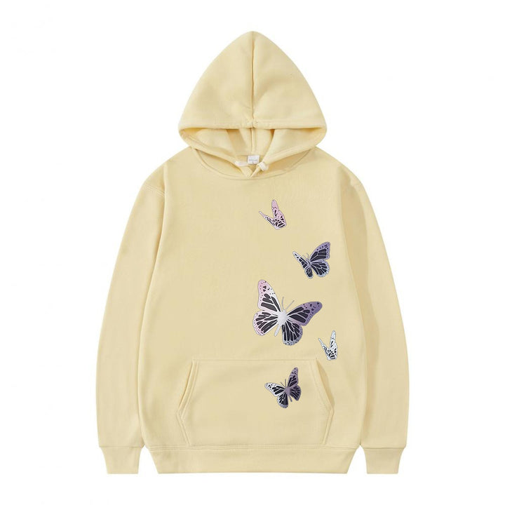 Women's hoodie with delicate butterfly motif Lisslune