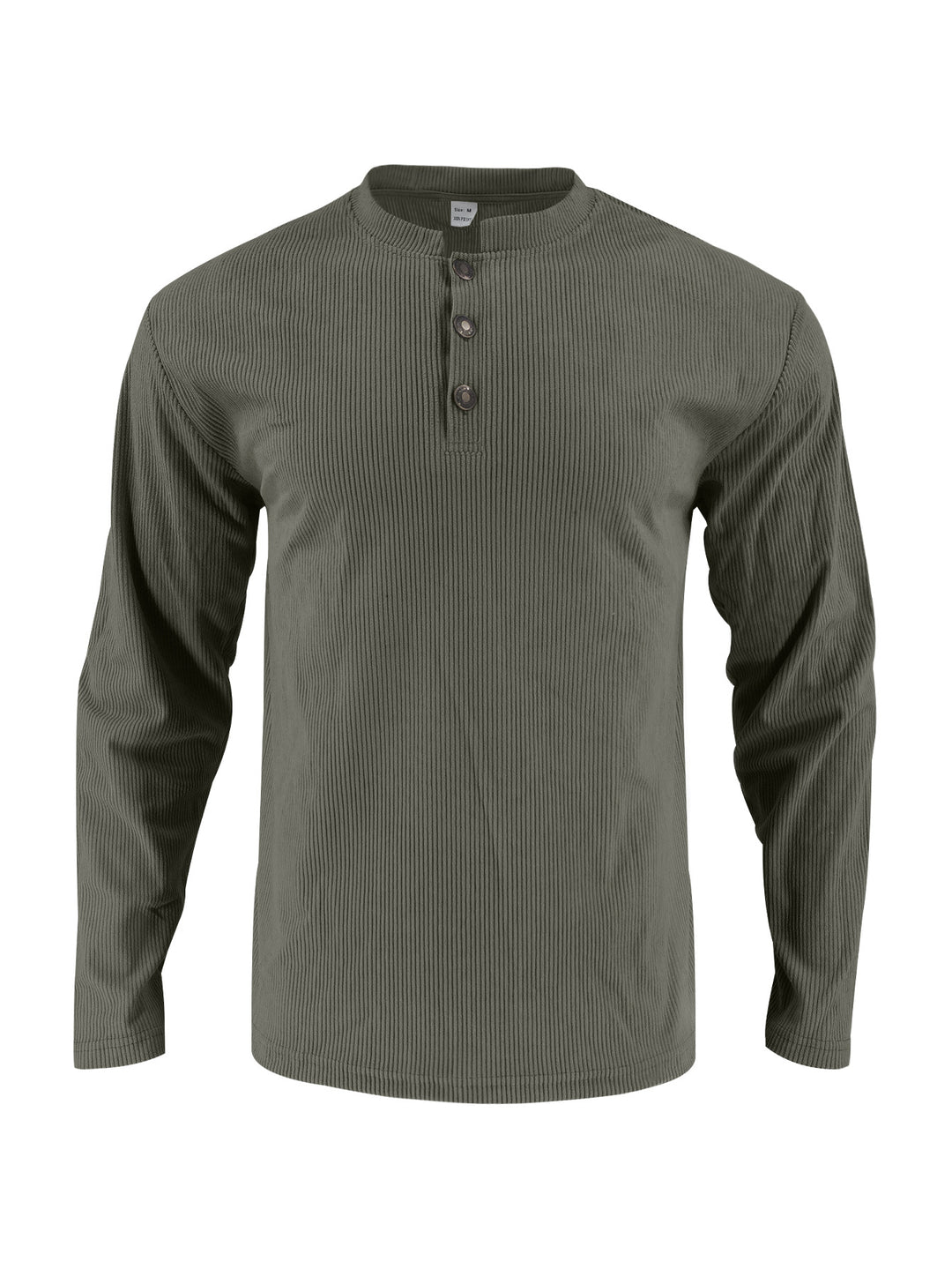 Men's long sleeve shirt with comfortable button placket and textured design Lisslune