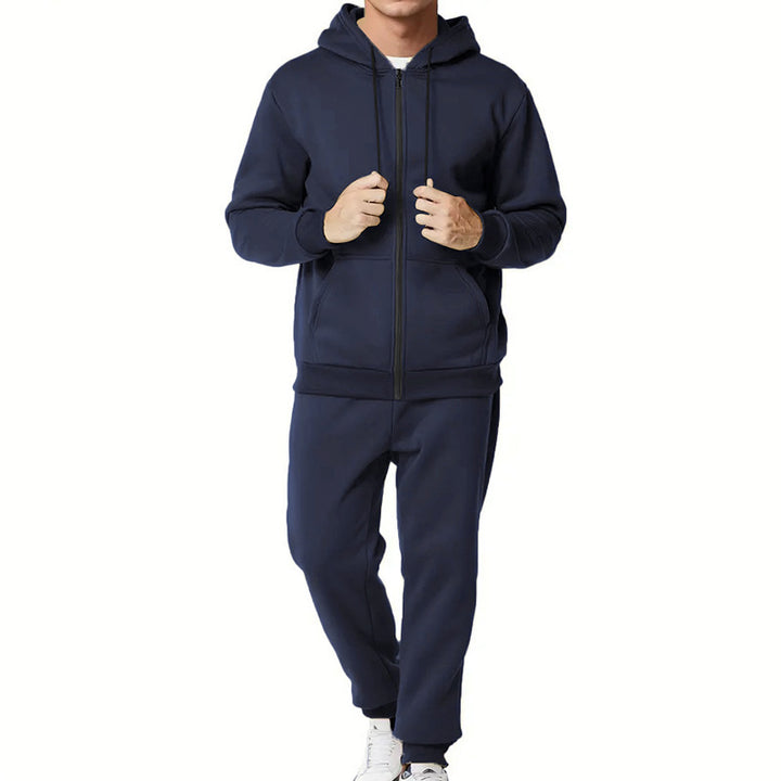 Men's sporty hoodie and jogger set with practical pockets and breathable materials Lisslune