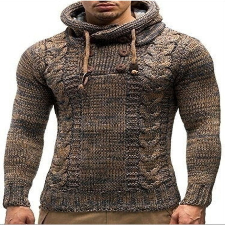 Men's hoodie with textured knit pattern Lisslune