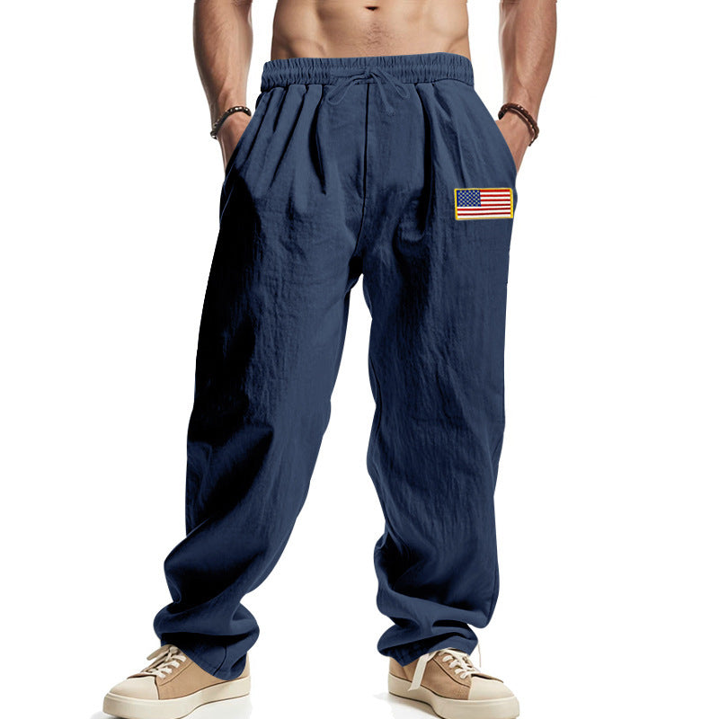 Men's casual joggers with elastic waistband and practical side pockets Lisslune