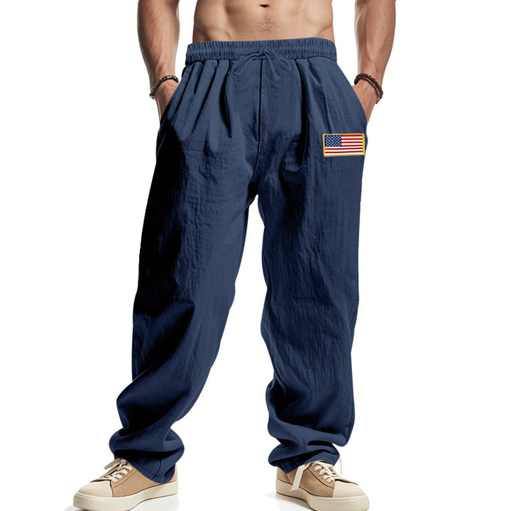 Men's casual joggers with elastic waistband and practical side pockets Lisslune