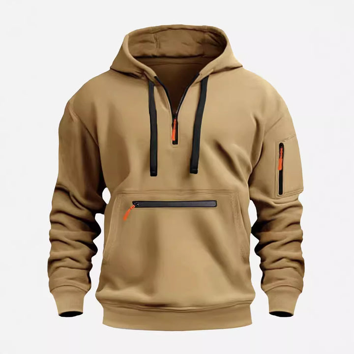 Men's stylish hoodie with practical zippered pockets Lisslune