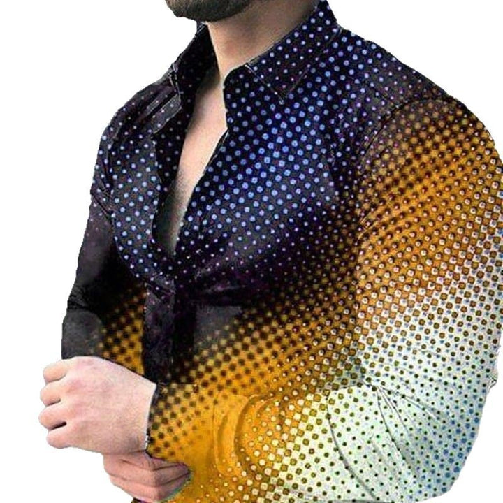 Men's shirt with striking polka dot pattern Lisslune