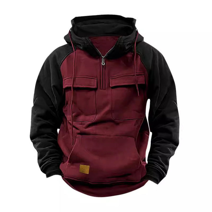 Men's Functional Hoodie with Practical Pockets and Innovative Design Lisslune