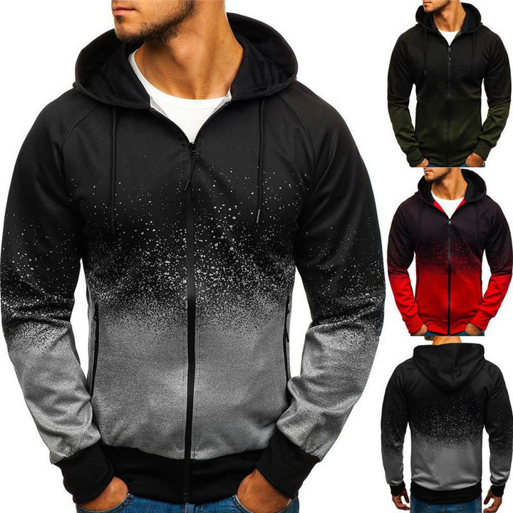 Men's Sporty Hoodie with Modern Gradient Lisslune