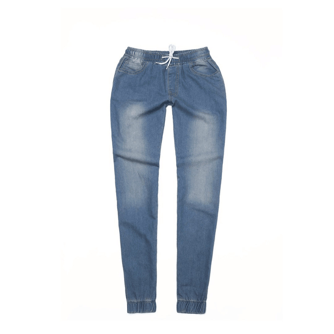 Damen Sportliche Denim-Jogginghose Lisslune