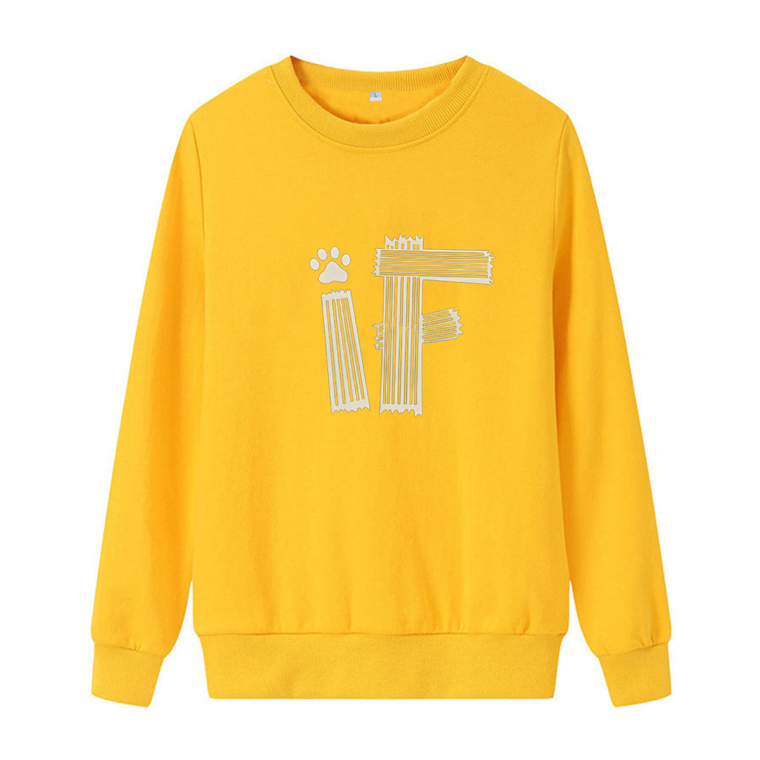 Women's casual sweatshirt with creative graphic print Lisslune