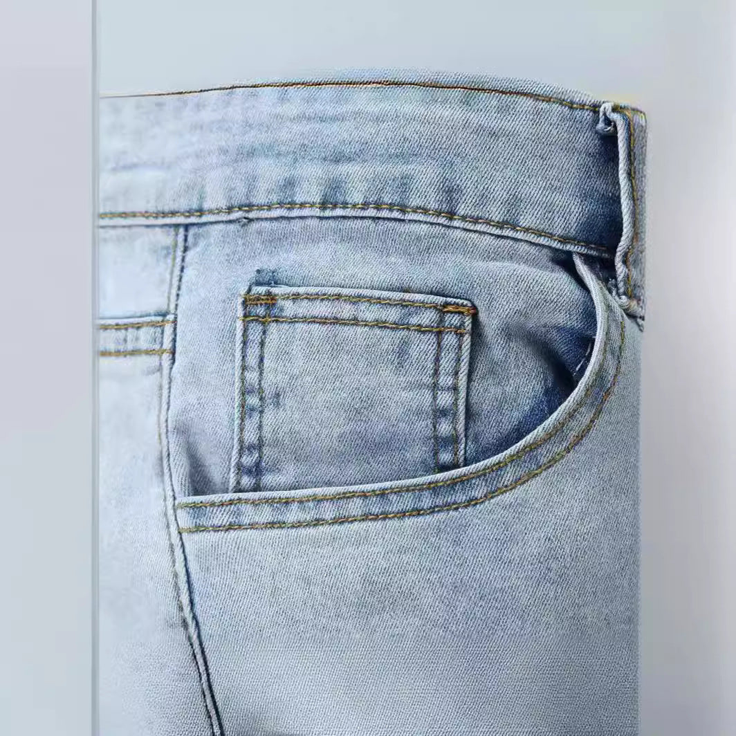 Herren Destroyed Jeans mit modernen Distressed-Effekten Lisslune