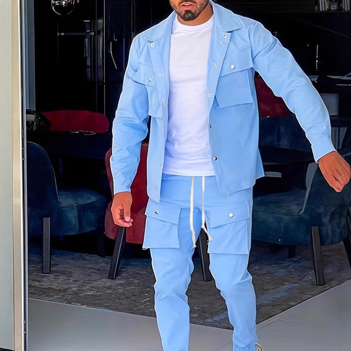 Men's Cargo Pants and Jacket Set Lisslune