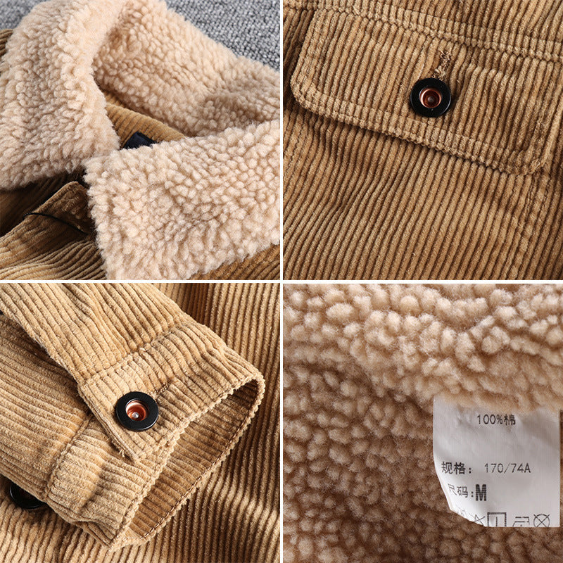 Men's cord jacket with cozy lining and practical pockets Lisslune