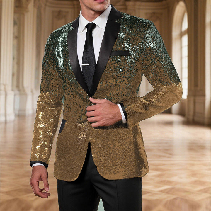 Men's elegant sequined blazer with luxurious accents Lisslune