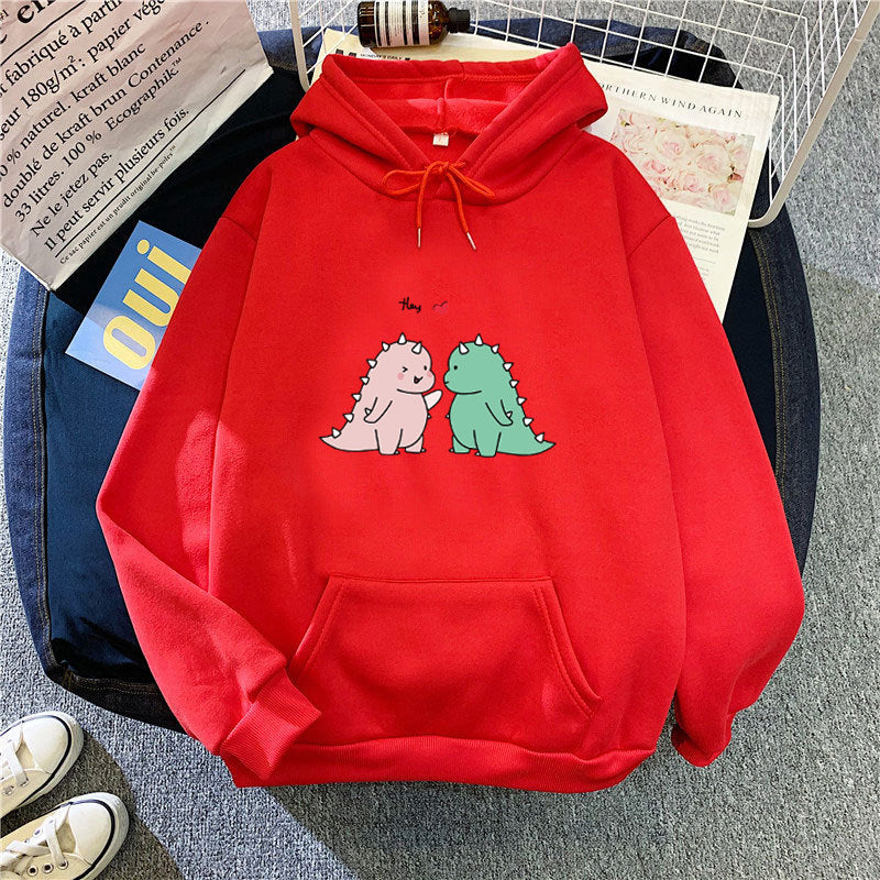 Women’s hoodie with playful dinosaur motif Lisslune