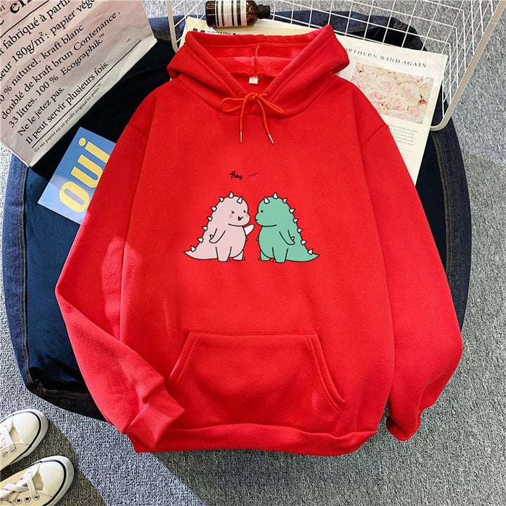Women’s hoodie with playful dinosaur motif Lisslune