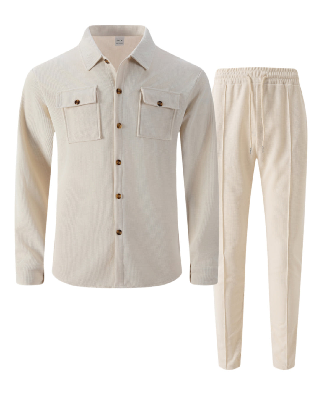 Men's leisure set with breathable textured design and practical pockets Lisslune