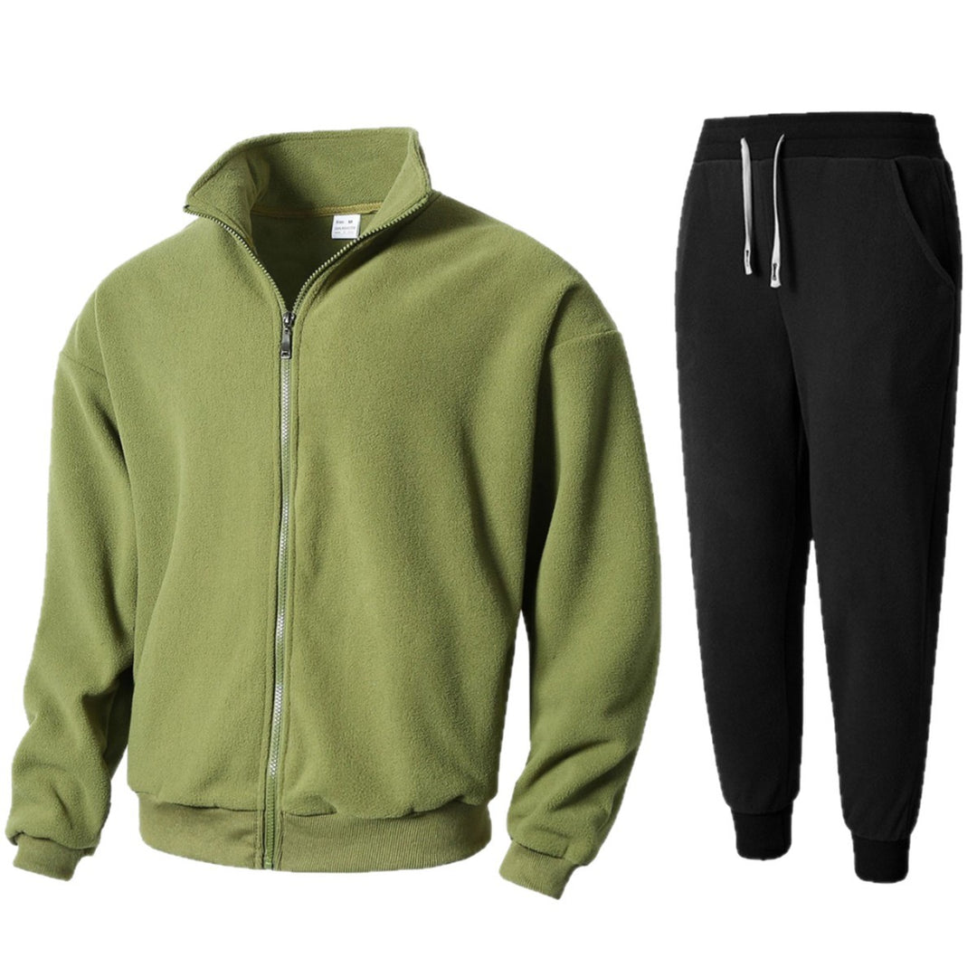 Men's Fleece Relax Suit with High Collar Lisslune