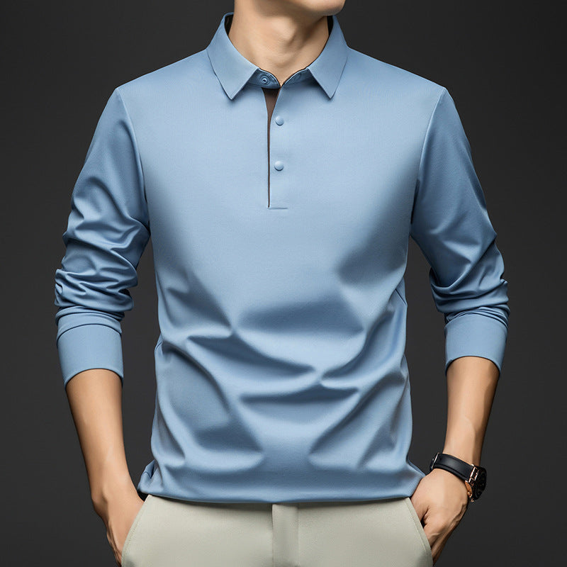 Men's Long Sleeve Polo Shirt Lisslune