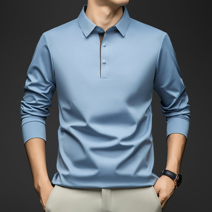 Men's Long Sleeve Polo Shirt Lisslune