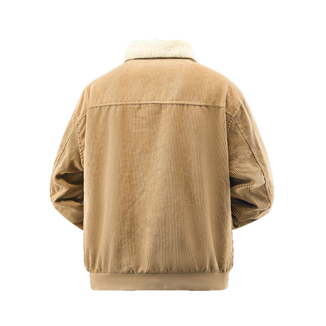 Men's cozy teddy fleece jacket with practical chest pockets and elastic cuffs Lisslune