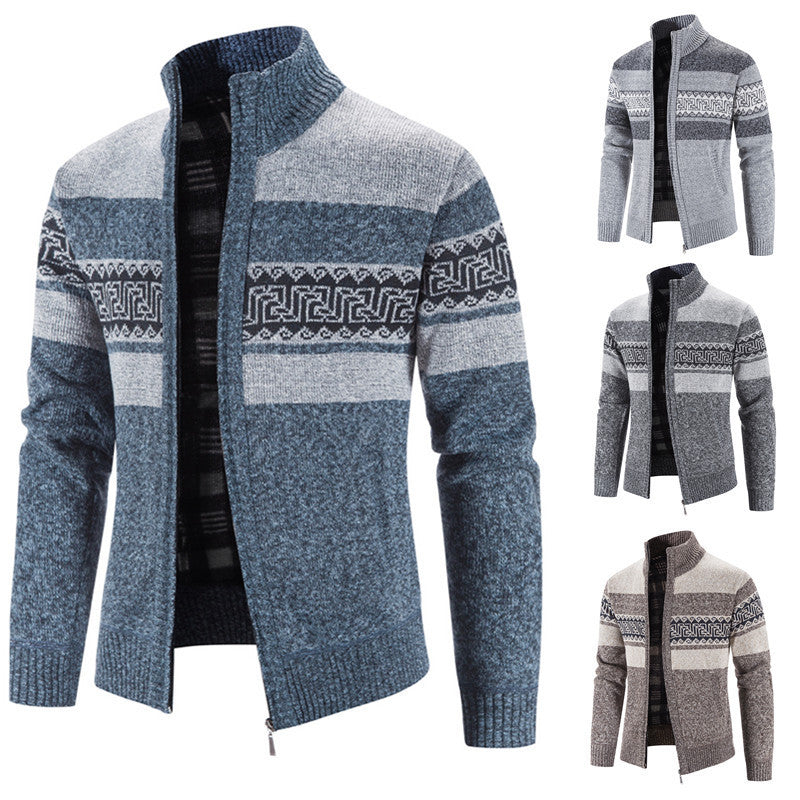 Men's cozy cardigan with zip collar Lisslune