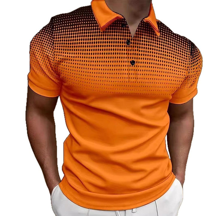 Men's polo shirt with modern graphic pattern and breathable fit Lisslune