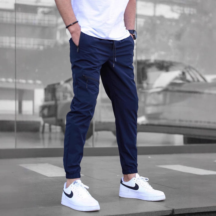 Men's lightweight sports pants with side zip pockets Lisslune