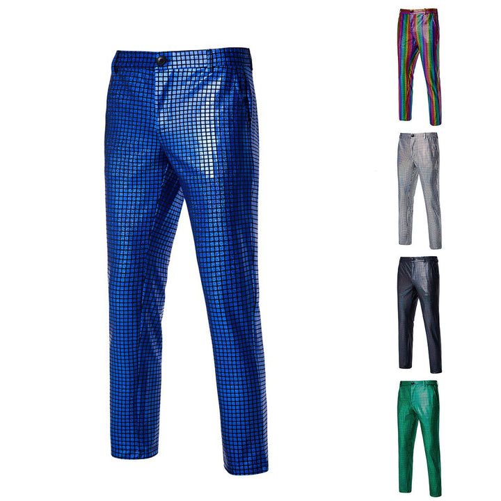 Men's Glamorous Disco Pants with Shimmering Top Material Lisslune